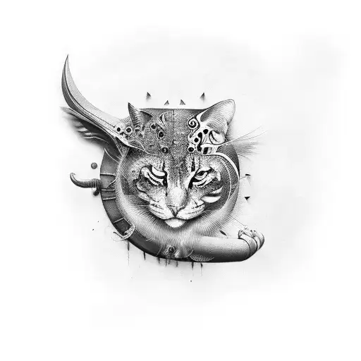 Inspire adventurous strong feminine  tattoo design idea