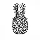 Pineapple tattoo design idea