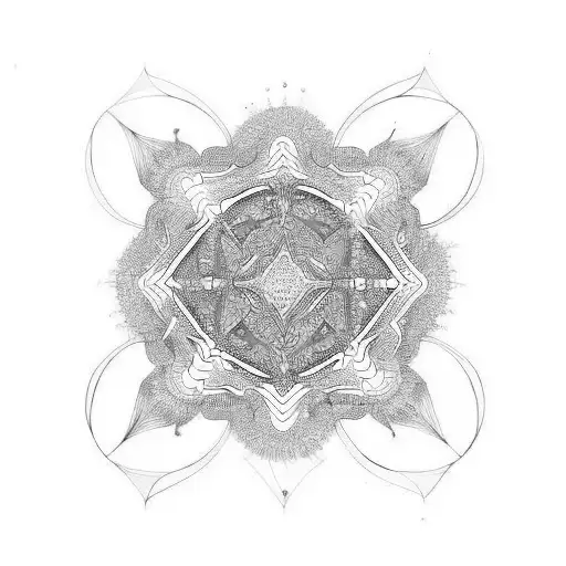 psychedelic fractals tattoo design idea