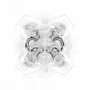 psychedelic fractals tattoo design idea