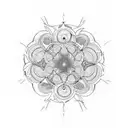 psychedelic fractals tattoo design idea