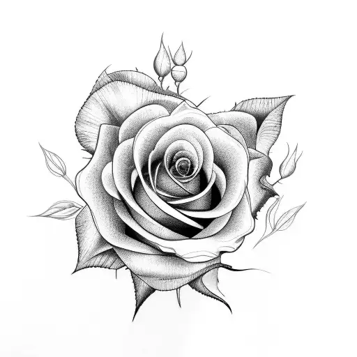 straight line, rose on top, at the bottom stem , butterfly, leaf, stem of a rose, logn tattto tattoo design idea
