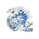 great wave tattoo design idea