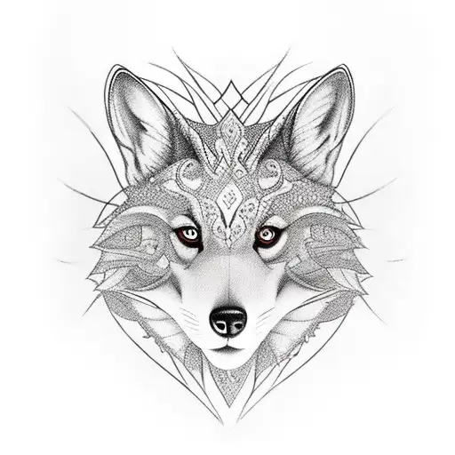 renard a 9 queue tattoo design idea