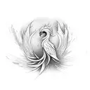 Phoenix rising from ashes tattoo design idea