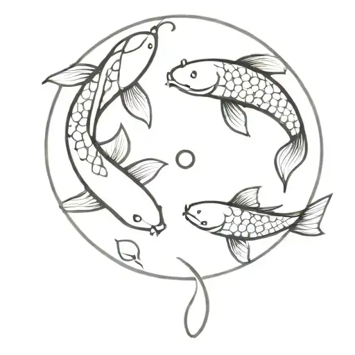 koi fish yin yang tattoo design idea