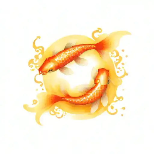 koi fish yin yang tattoo design idea