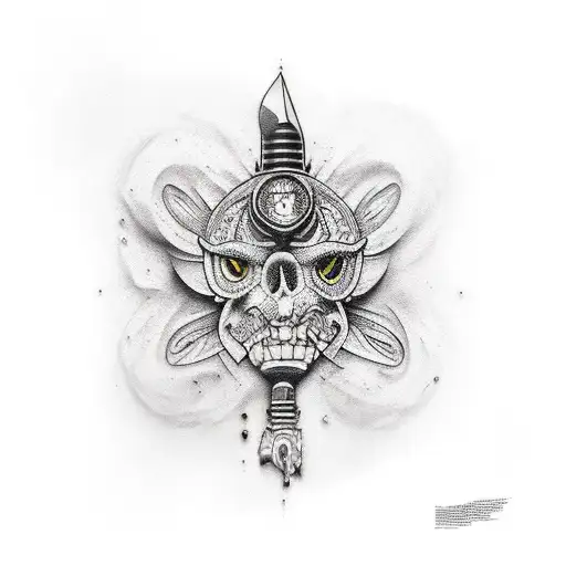 2 children tattoo design idea