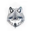 2 children Wolf tattoo design idea