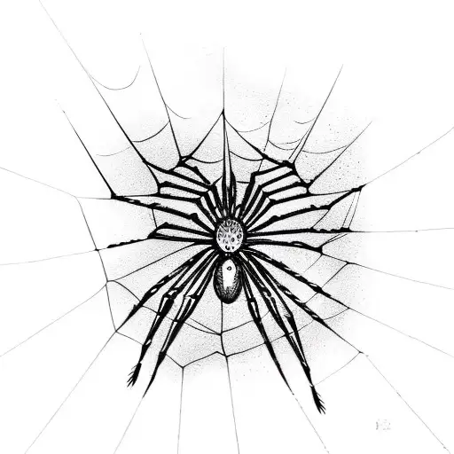 Spider Web hand  tattoo design idea