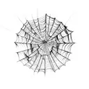 Spider Web hand  tattoo design idea