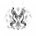 gallos de pelea peleando tattoo design idea