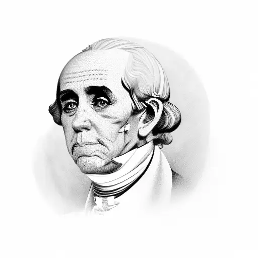 Benjamín franklin with face tattos  tattoo design idea