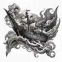 burning ship tattoo design tattoo design idea