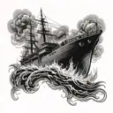 burning ship tattoo design tattoo design idea