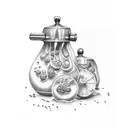 salt and pepper tattoo design idea