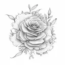 birth flower bouquet for may june and july tattoo design idea