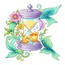 animal crossing new horizons mermaid hourglass tattoo design idea