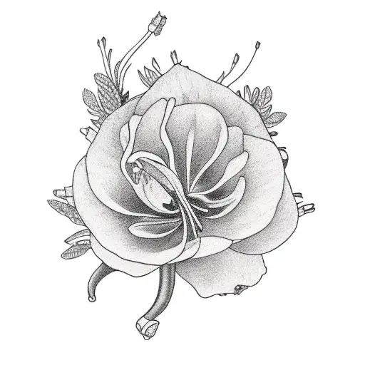columbine tattoo design idea