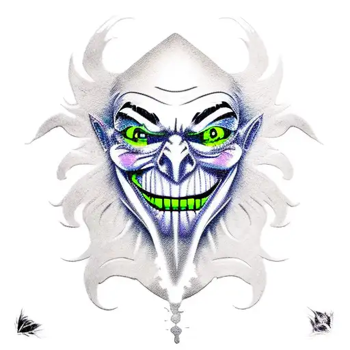 columbine joker tattoo design idea