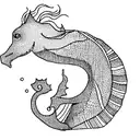 orchid and seahorse tattoo design idea