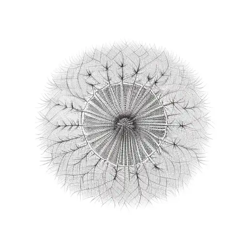 dandilion and finch  tattoo design idea