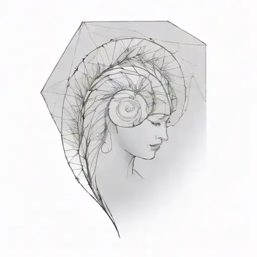 a golden spiral tattoo design idea