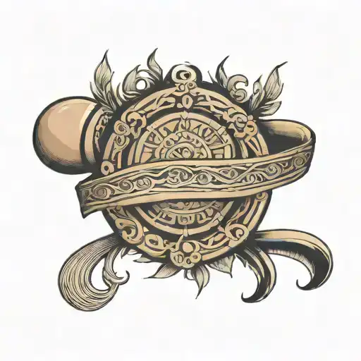 two bands wraping around upper arm, with the upper band being wider than the one beneath  tattoo design idea