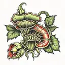 venus fly trap  tattoo design idea