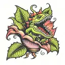 venus fly trap  tattoo design idea