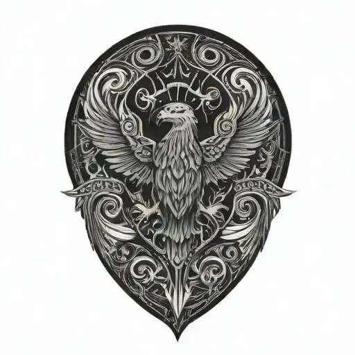 Phillippines and eagle and mountain  tattoo design idea