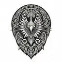 Phillippines and eagle and mountain  tattoo design idea
