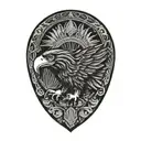 Phillippines and eagle and mountain  tattoo design idea