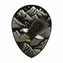 Eagle and Mountain tattoo design idea