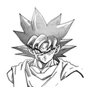 Goku from dragon ball z powering up tattoo design idea