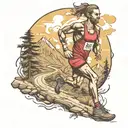 trail running tattoo design idea