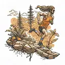 trail running tattoo design idea