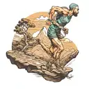 trail running tattoo design idea