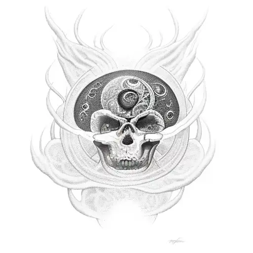 the black moon of lilith tattoo design idea