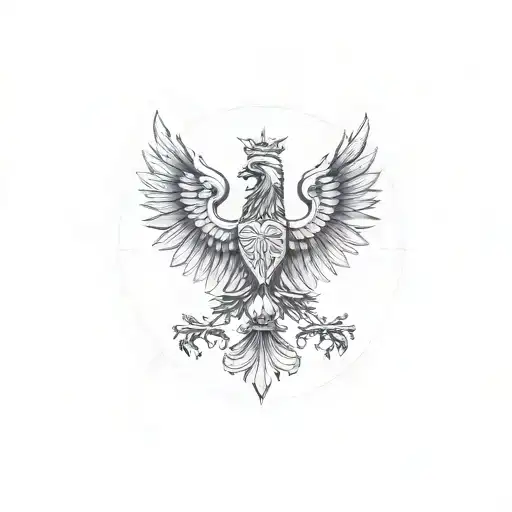 Combine the German Eagle and the Polish Eagle into a unique design tattoo design idea