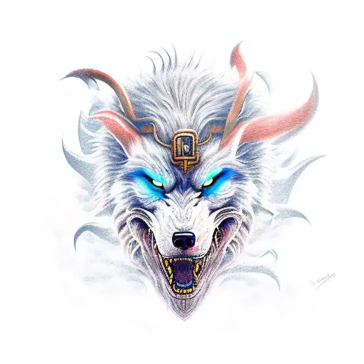Fenrir vs odin tattoo design idea
