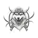 Fenrir vs odin tattoo design idea