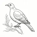 abstract mourning dove tattoo design idea