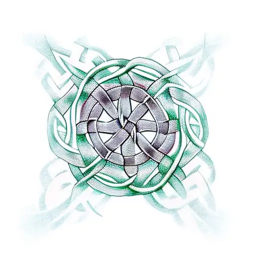 Celtic knotwork with BDSM symbol tattoo design idea