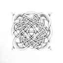 Celtic knotwork intertwined with BDSM symbols tattoo design idea