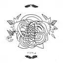 444 tattoo design idea