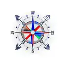 Nordic compass tattoo design idea