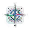 Nordic compass tattoo design idea
