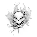 to cover 6cm width and 5cm height ghost tattoo tattoo design idea