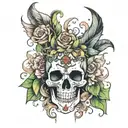 and here you are living, despite it all tattoo design idea